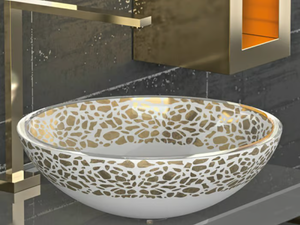 FLARE Ø 44 - Countertop round glass washbasin _ Glass Design